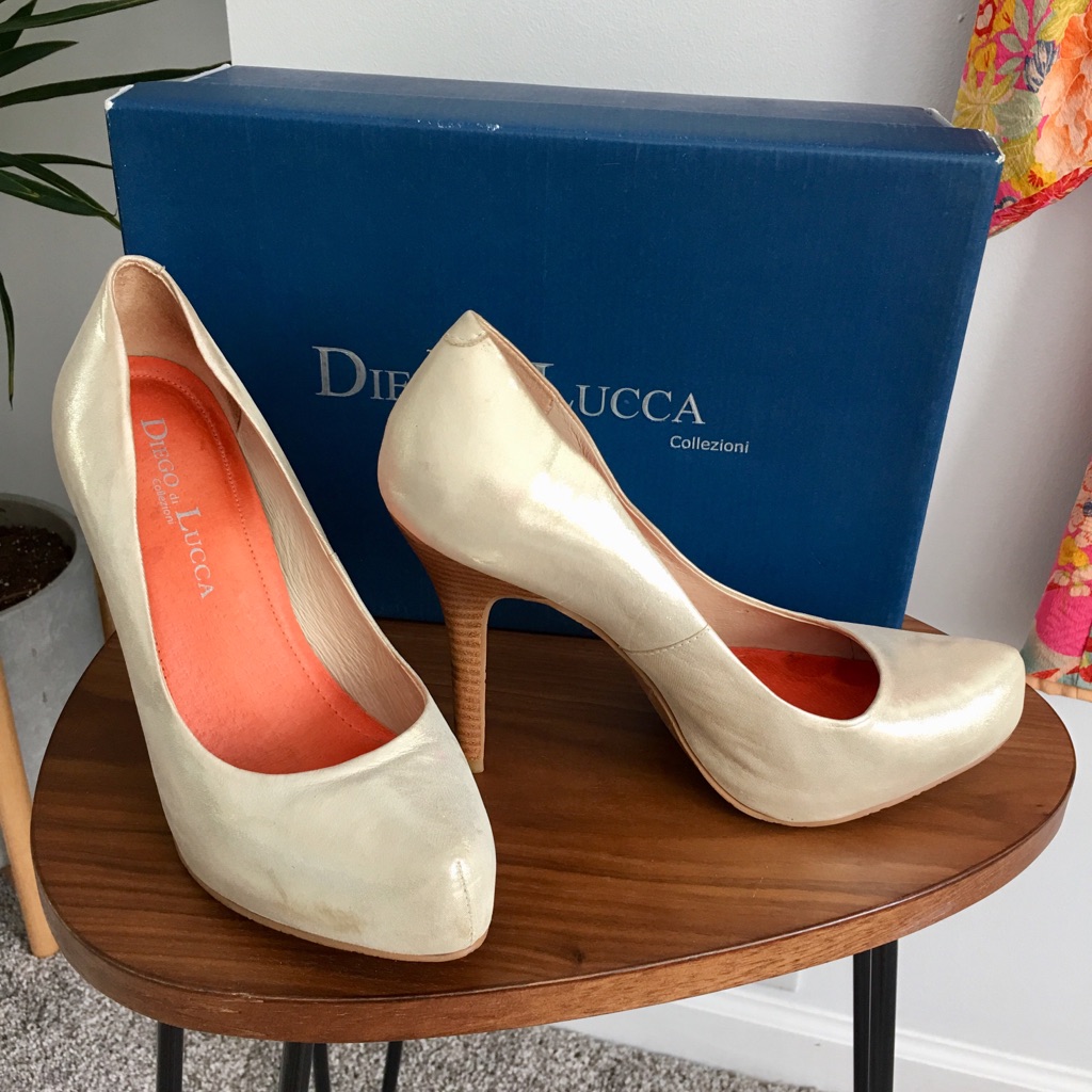 Diego Di Lucca Kassidy Gold Gloss Heel